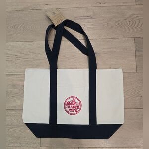 New Trader Joe's Canvas Tote Bag  Navy/Blue